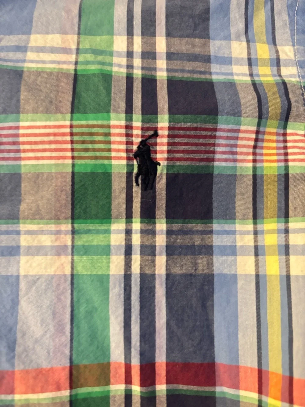 Ralph Lauren Multicolor Plaid Cotton Button-Up Shirt Size 14-16 boys NWOT